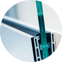 Cross section of a double glazed window