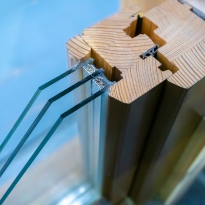 Triple glazing with wood frame image