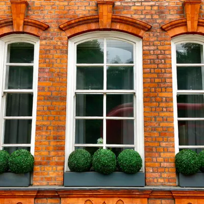 Georgian window on brick image